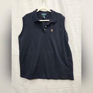 Lauren Ralph Lauren Women's  Vintage Black Sleeveless Polo Tank Top Size 3X